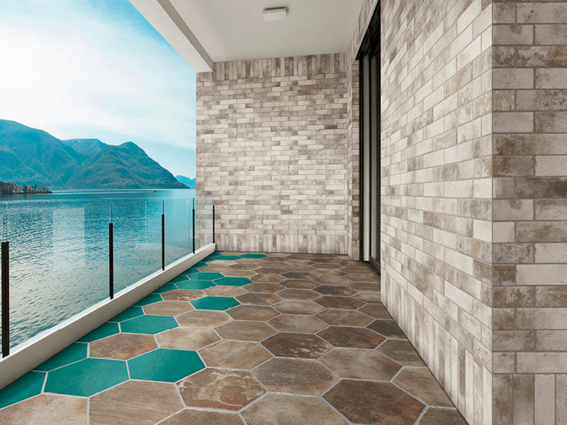 Azulejos y pavimentos - Exterior - Boston West Hexagonal 28x22,5